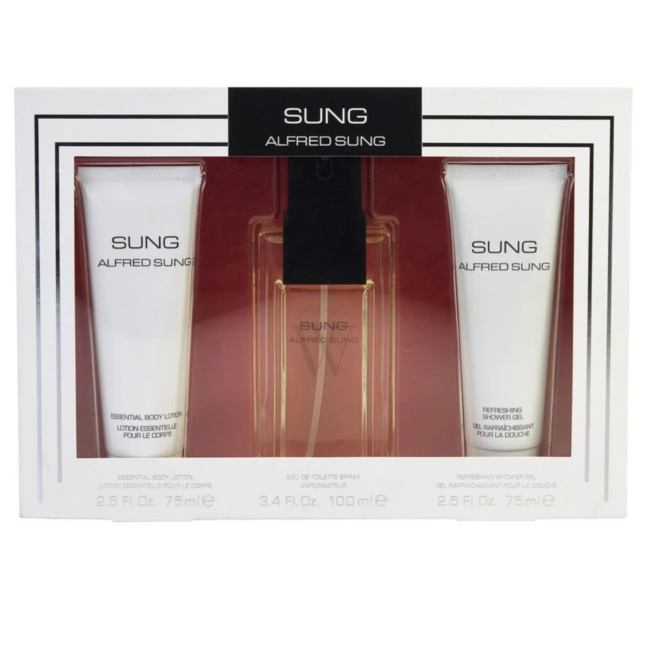 Alfred Sung 3PCS Gift Set - 100ML EDT Spray   75ML Body Lotion   75ML Shower Gel (Women)