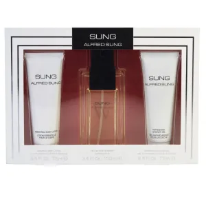 Alfred Sung 3PCS Gift Set - 100ML EDT Spray   75ML Body Lotion   75ML Shower Gel (Women)