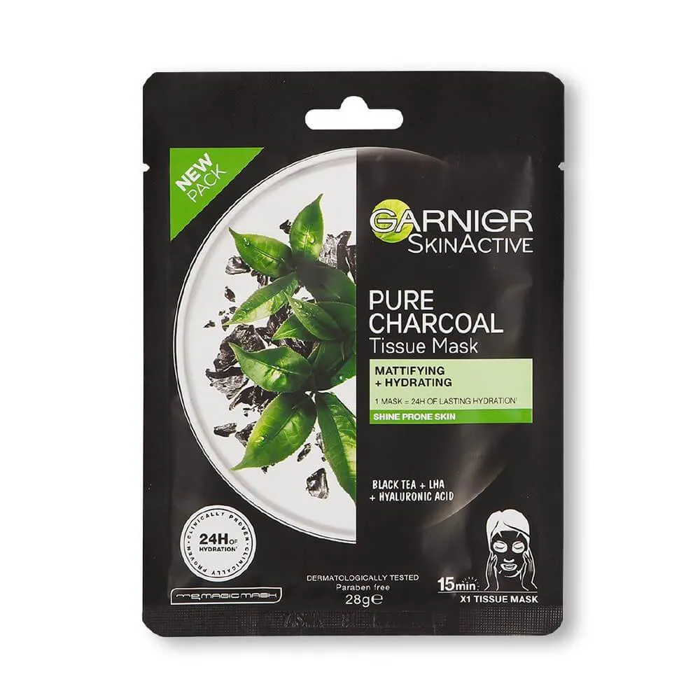 Ganier Pure Charcoal Black Tissue Mask