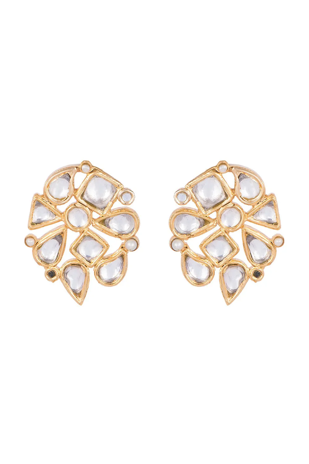 Kundan Gold Finish Handcrafted Earrings
